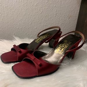 Vintage Salvatore Ferragamo Open Toe heels
